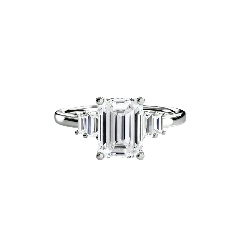 Baguette Accent Solitaire - setting