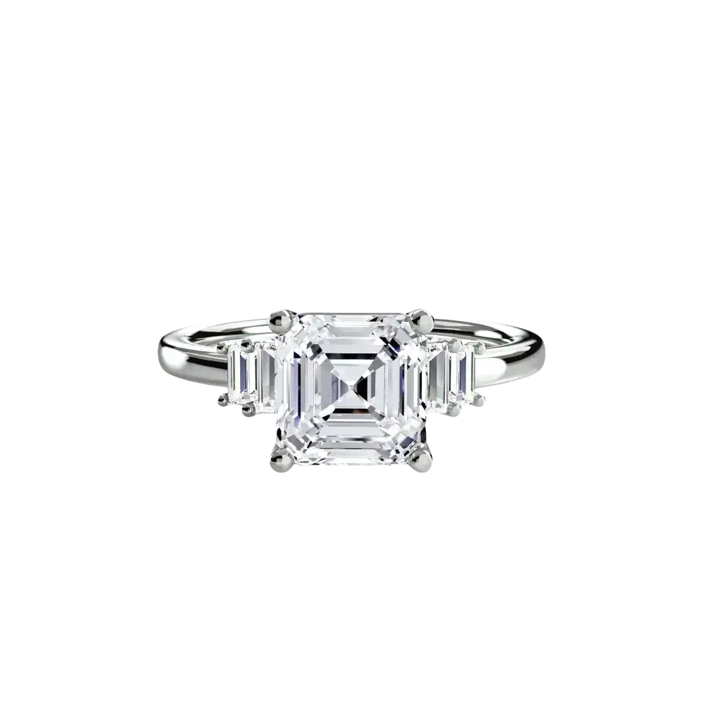 Baguette Accent Solitaire - setting