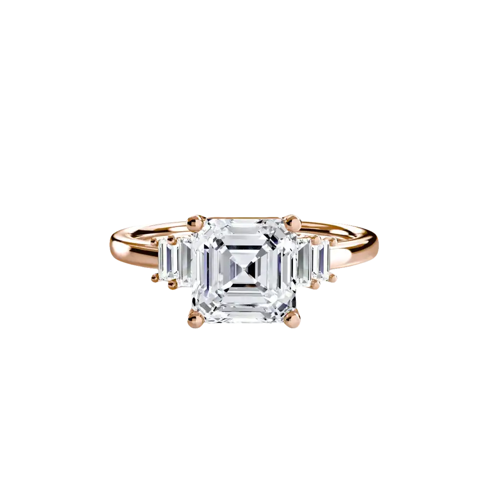 Baguette Accent Solitaire - setting