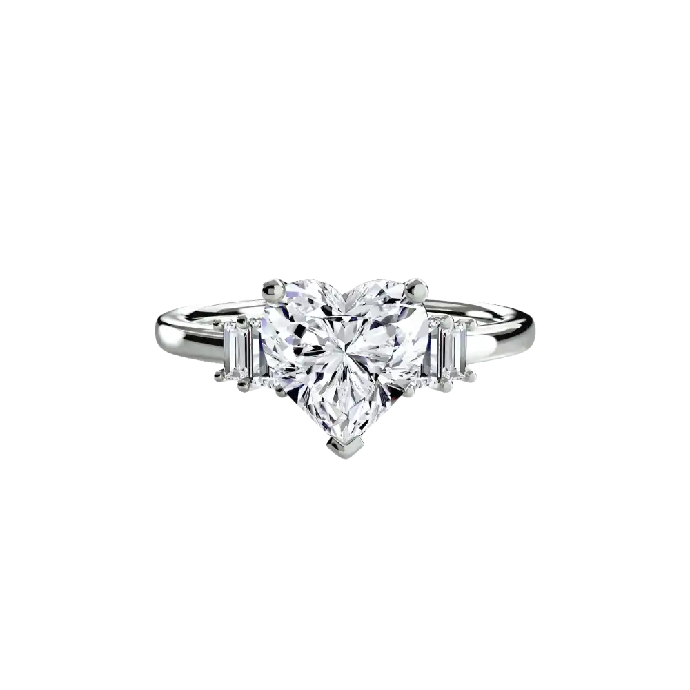 Baguette Accent Solitaire - setting