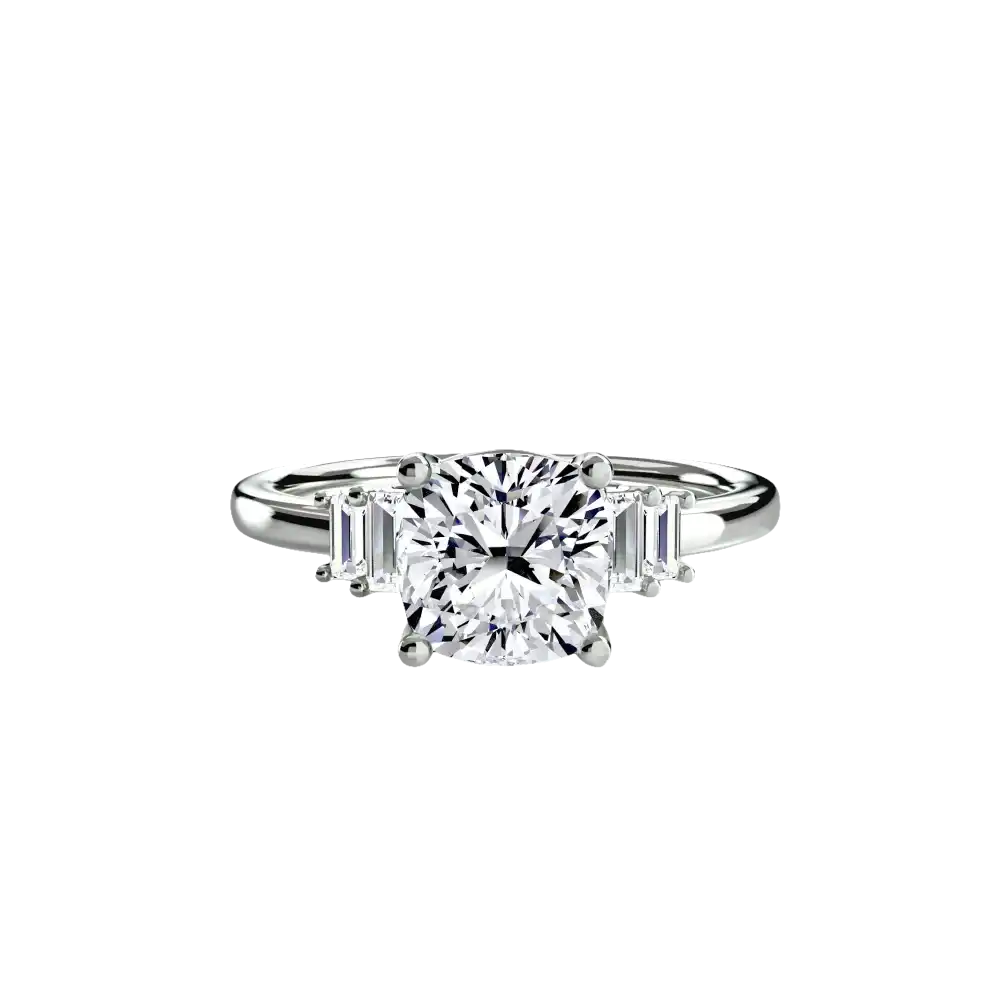 Baguette Accent Solitaire - setting