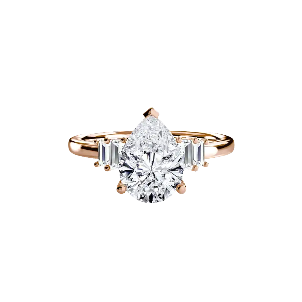 Baguette Accent Solitaire - setting