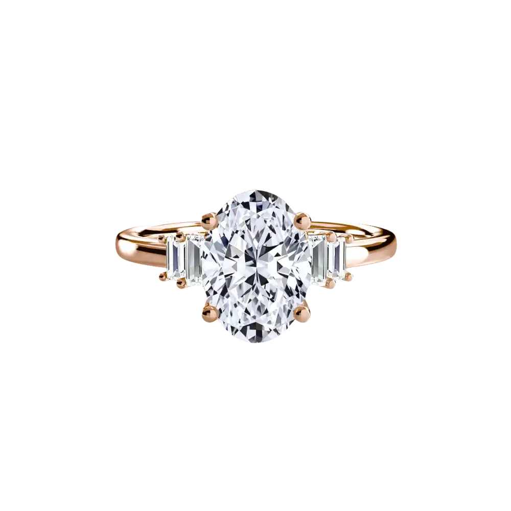 Baguette Accent Solitaire - setting