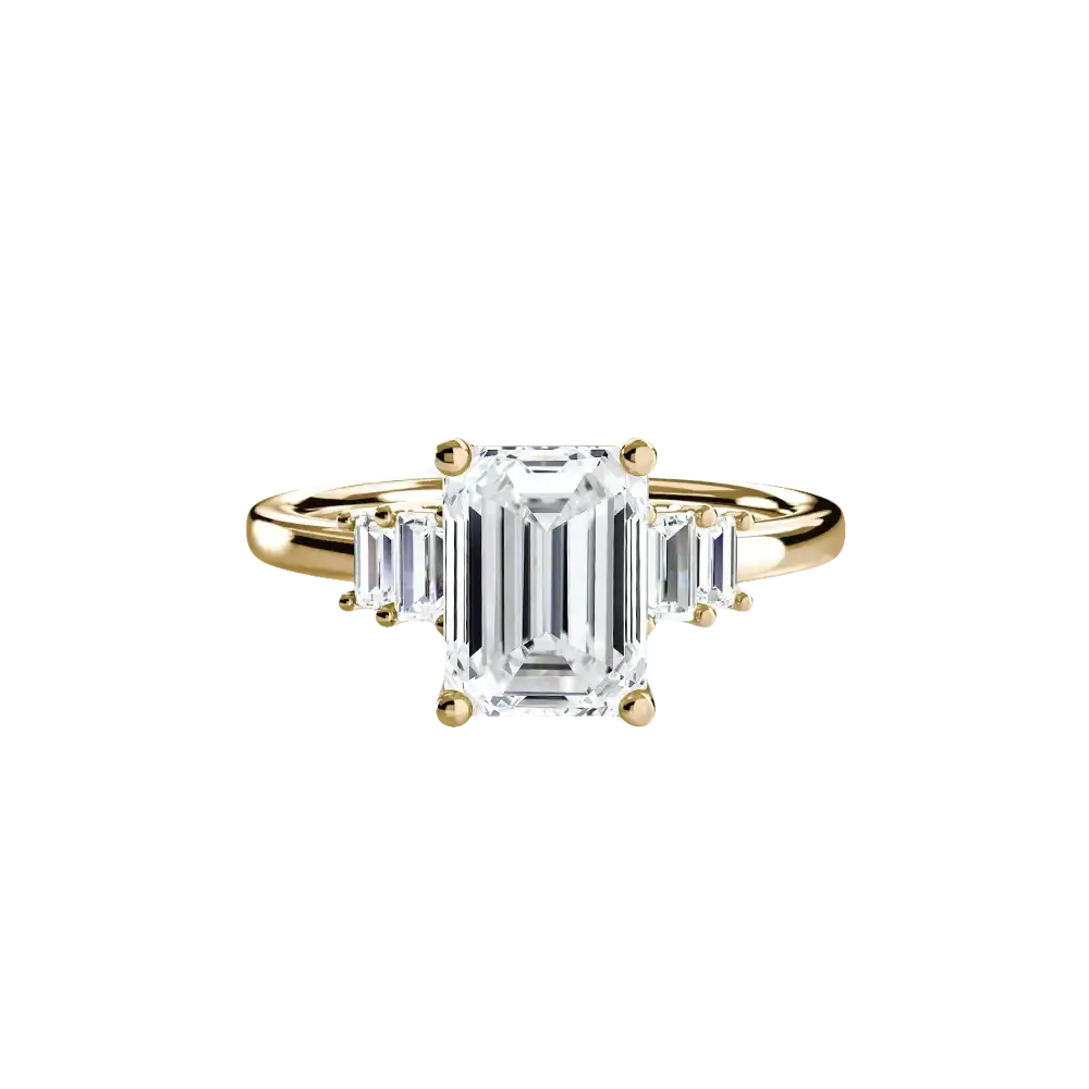 Baguette Accent Solitaire - setting