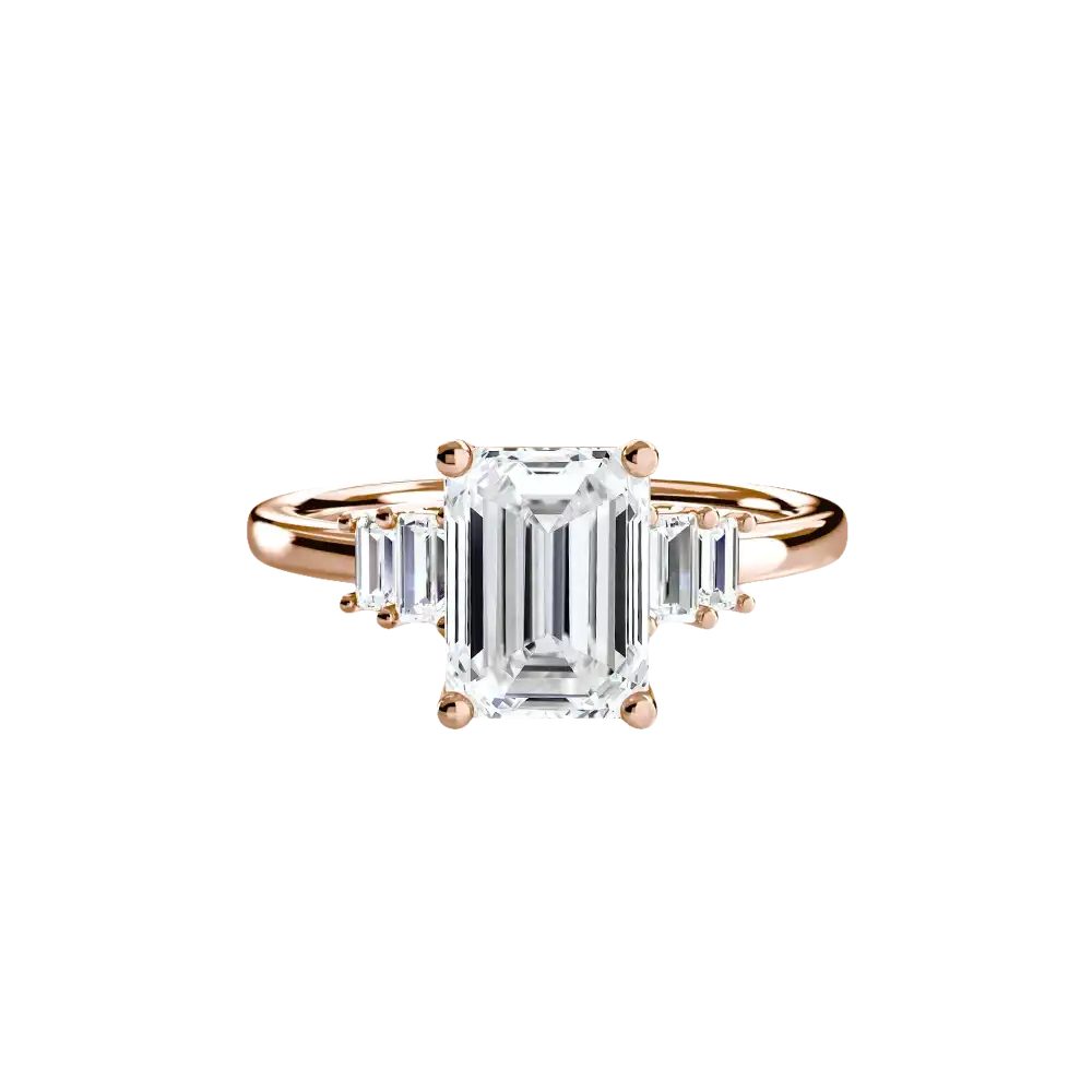 Baguette Accent Solitaire - setting