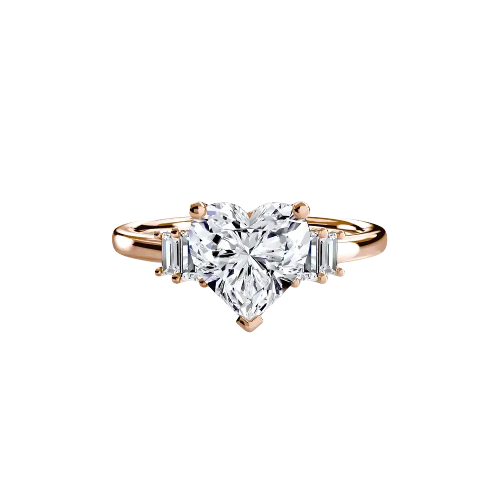 Baguette Accent Solitaire - setting