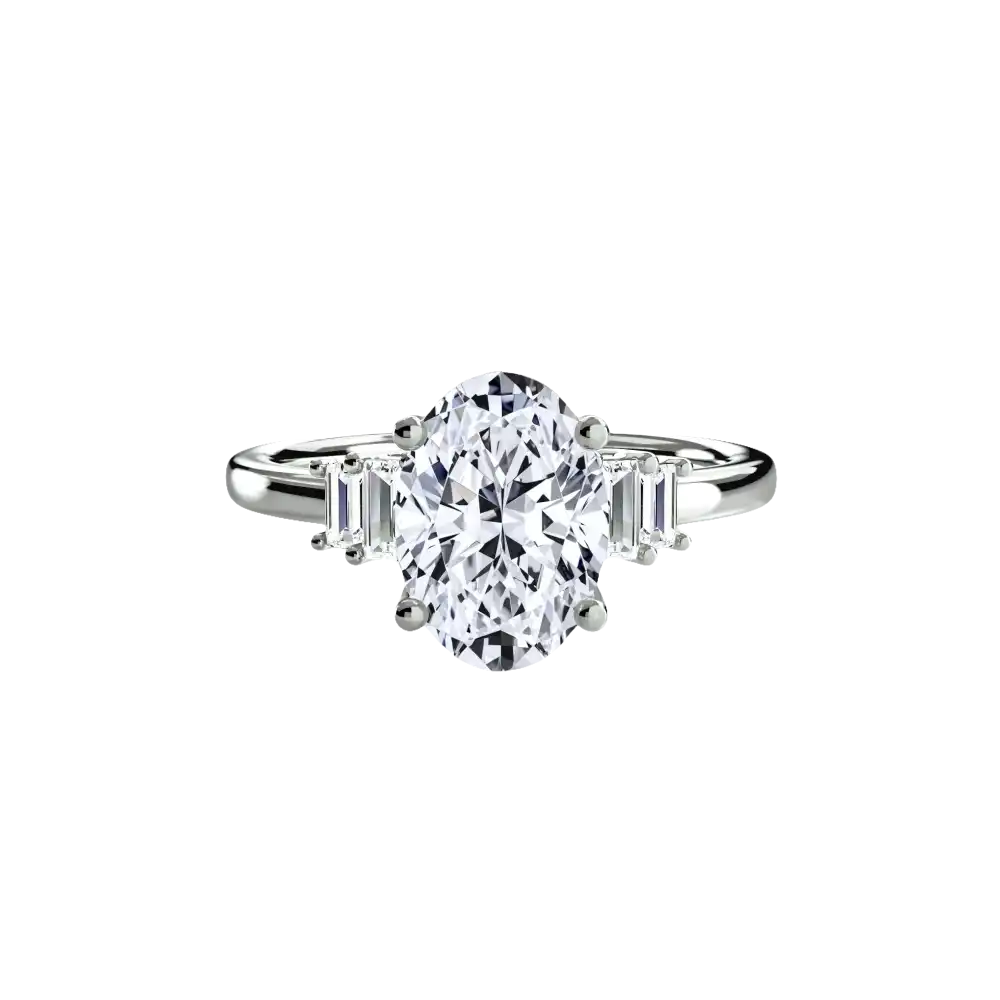 Baguette Accent Solitaire - setting