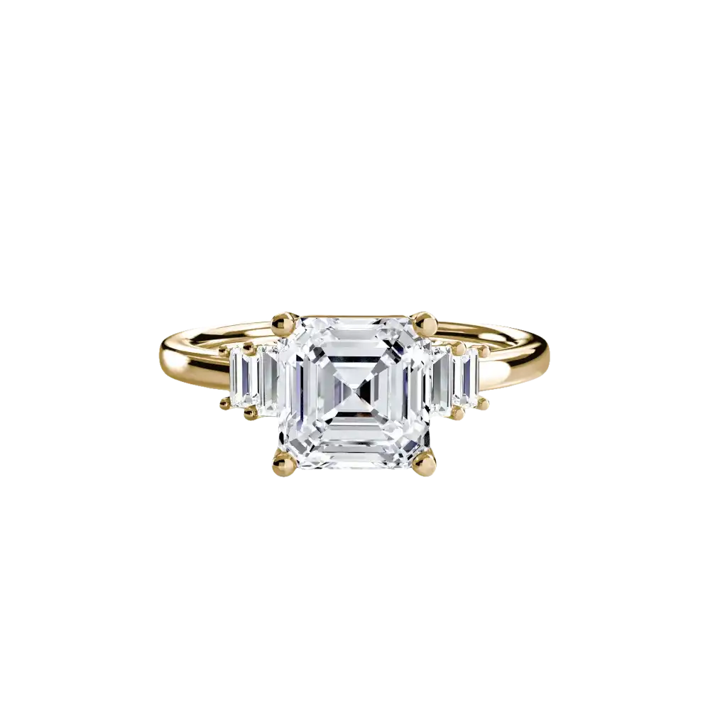 Baguette Accent Solitaire - setting