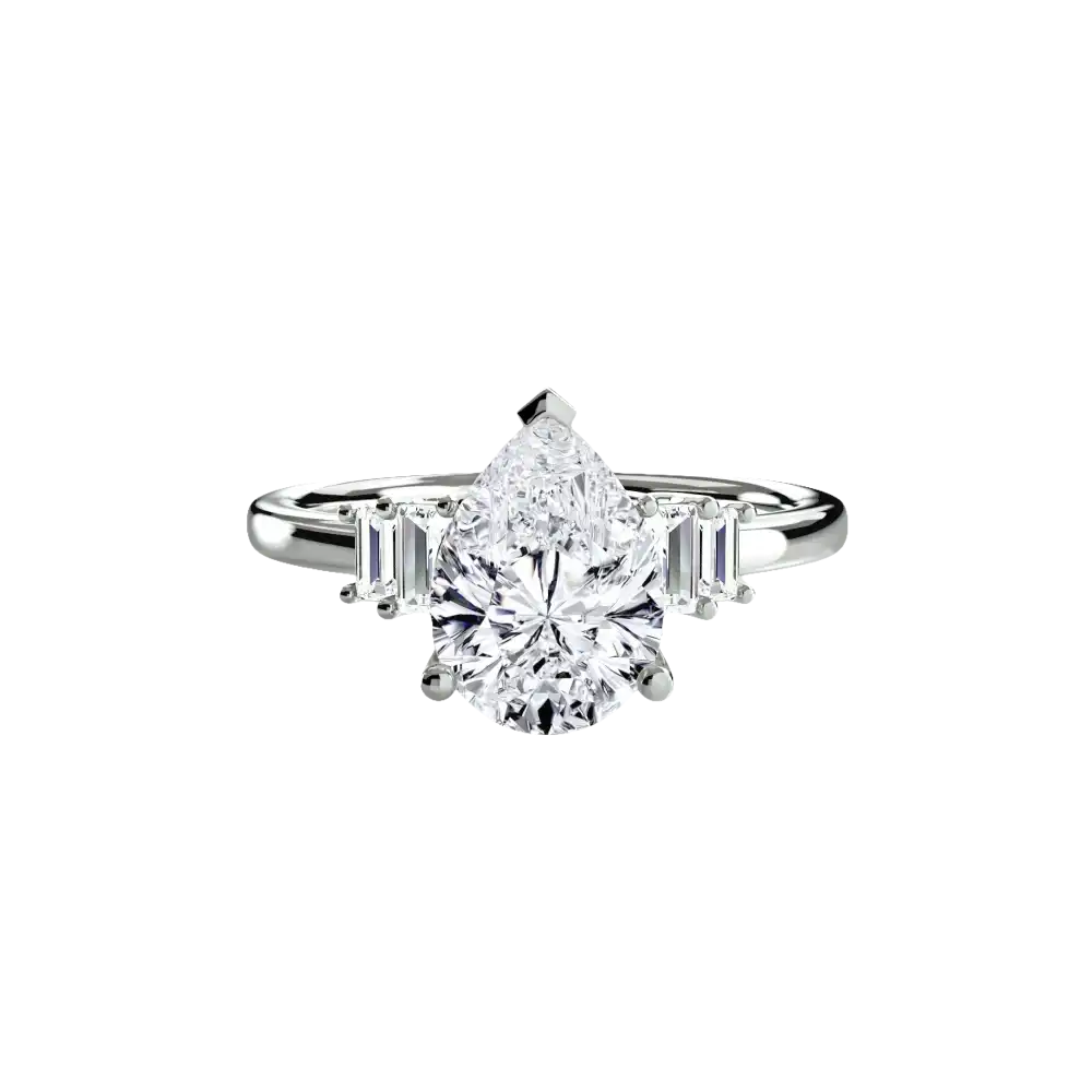 Baguette Accent Solitaire - setting