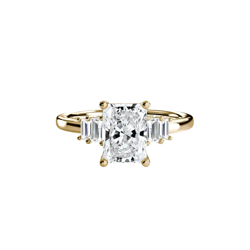 Baguette Accent Solitaire - setting