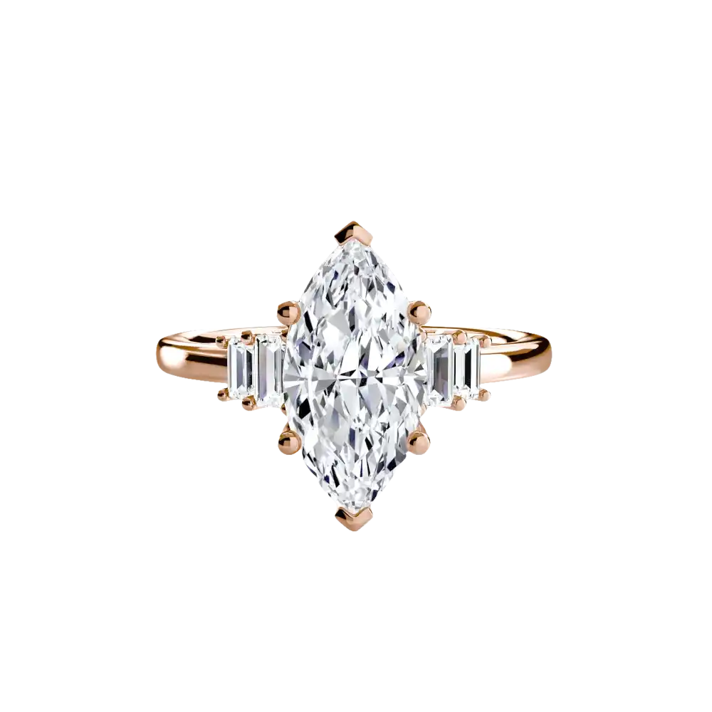 Baguette Accent Solitaire - setting