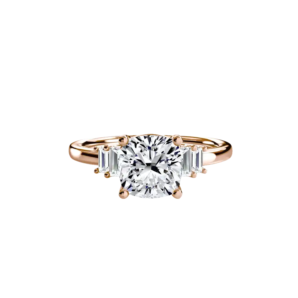 Baguette Accent Solitaire - setting