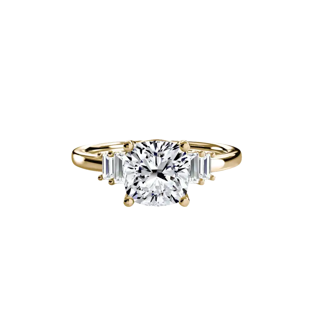 Baguette Accent Solitaire - setting