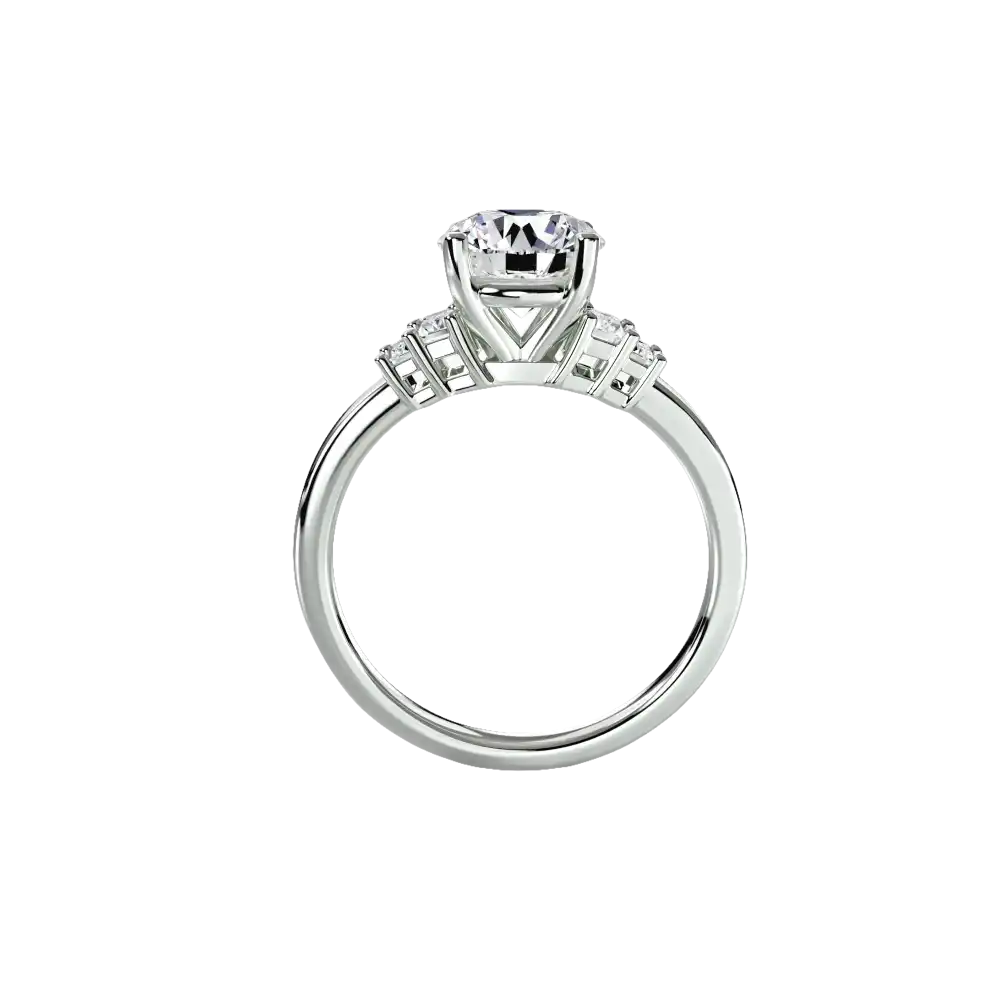 Baguette Accent Solitaire - setting