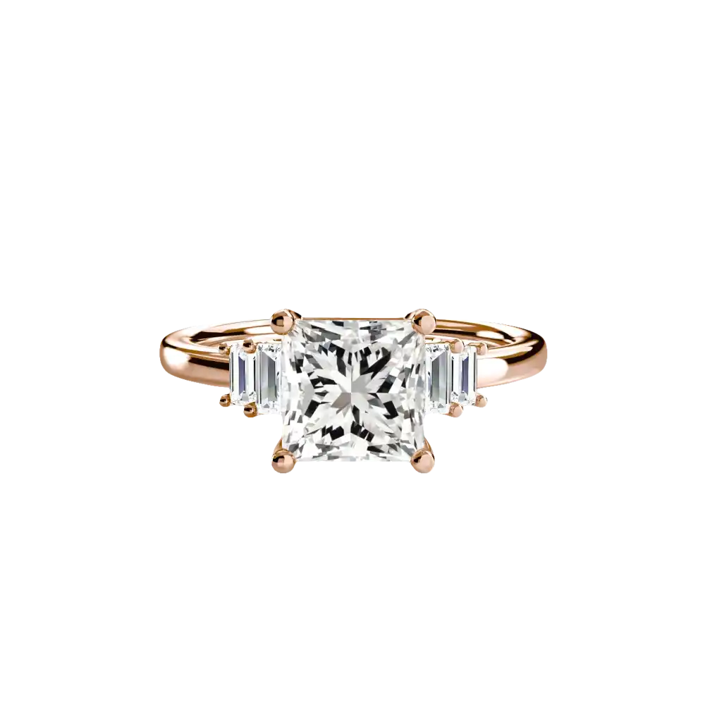 Baguette Accent Solitaire - setting