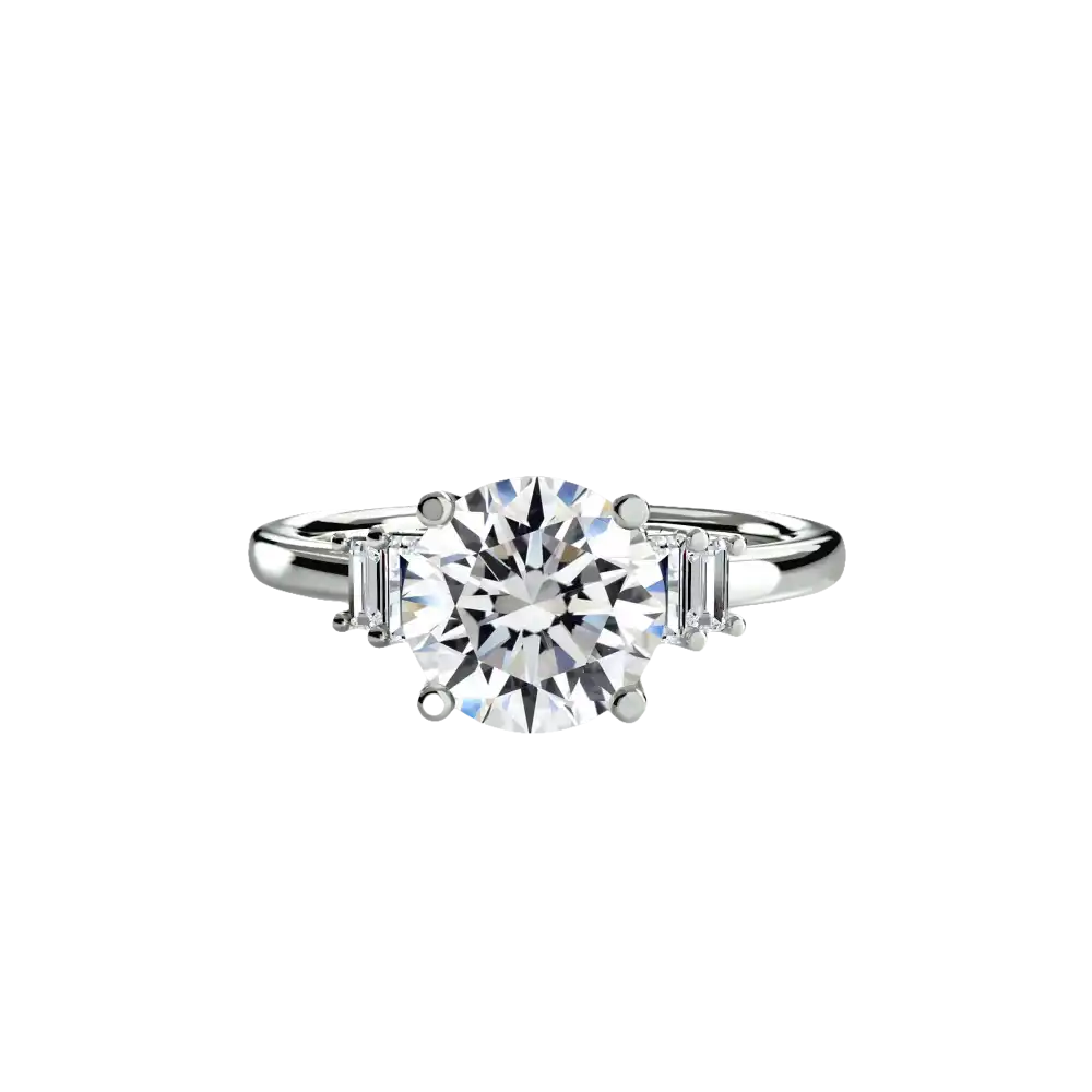 Baguette Accent Solitaire - setting