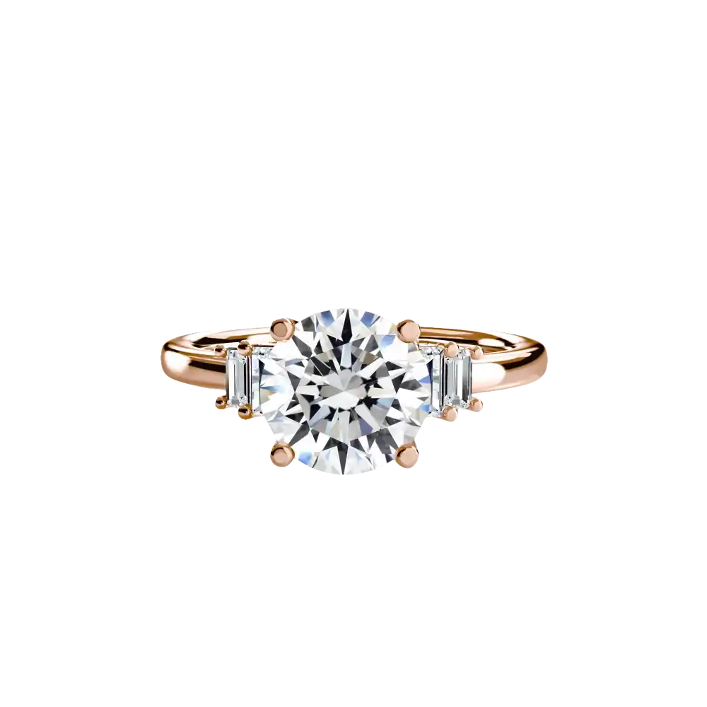 Baguette Accent Solitaire - setting