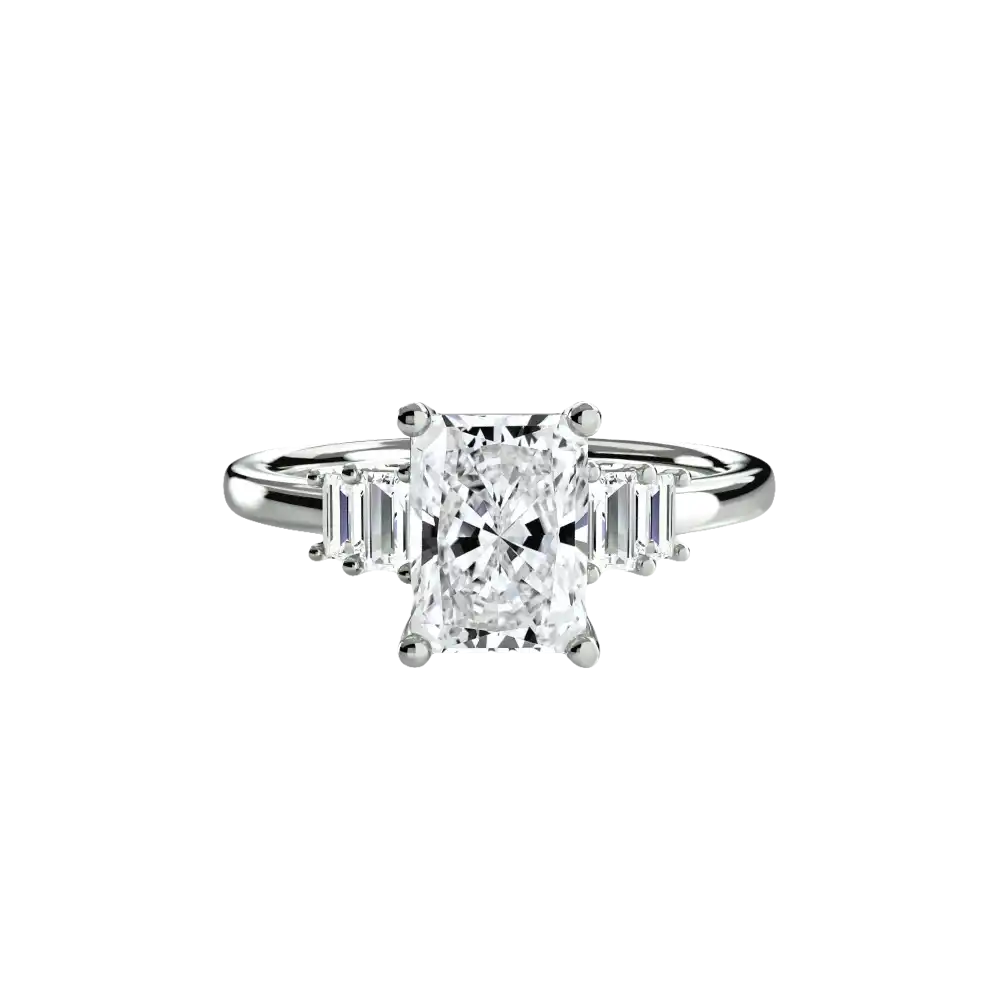 Baguette Accent Solitaire - setting