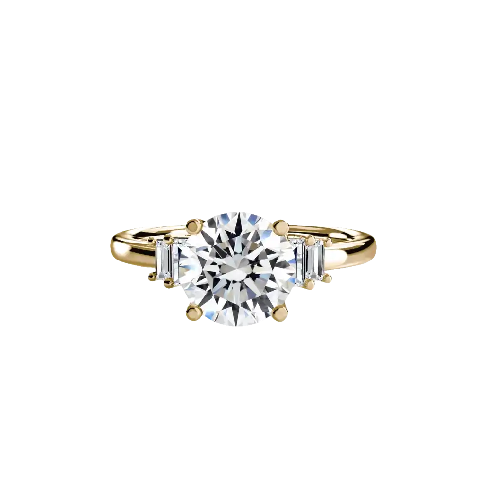 Baguette Accent Solitaire - setting