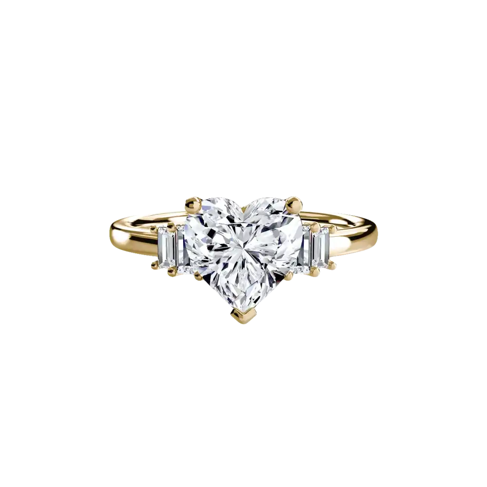 Baguette Accent Solitaire - setting