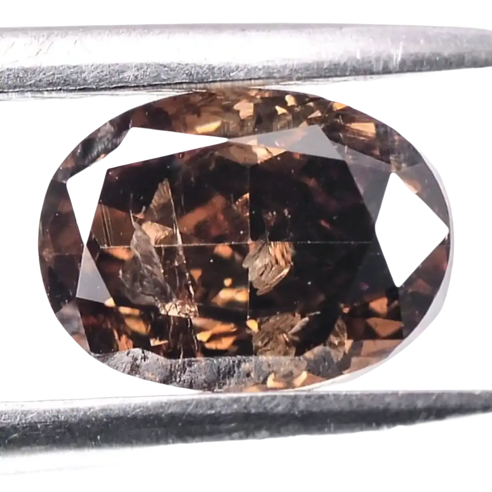 Natural Fancy Deep Orange Brown Diamond (0,88ct) - Diamond