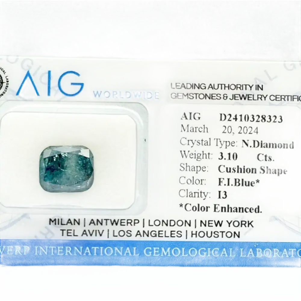Natural Fancy Intense Blue Diamond (3,10ct) - Diamond