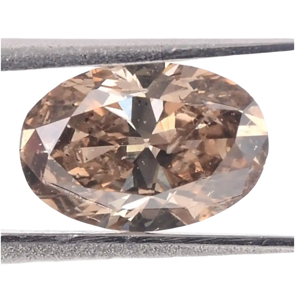 Natural Fancy Intense Yellowish Brown Diamond (0,45ct) - Diamond