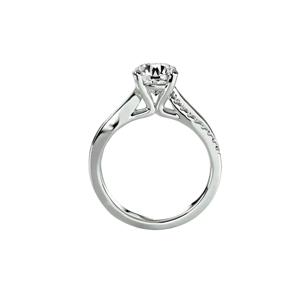 The Split Shank Pavé Solitaire - setting