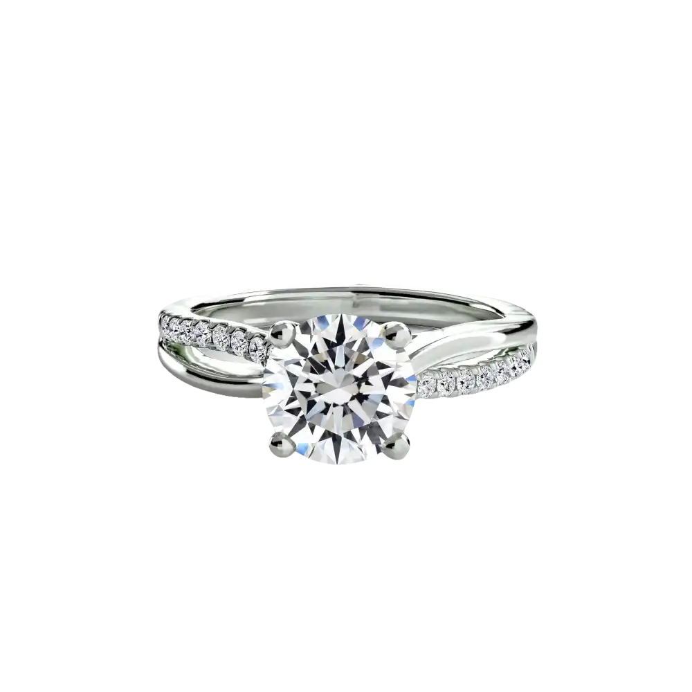 The Split Shank Pavé Solitaire - setting