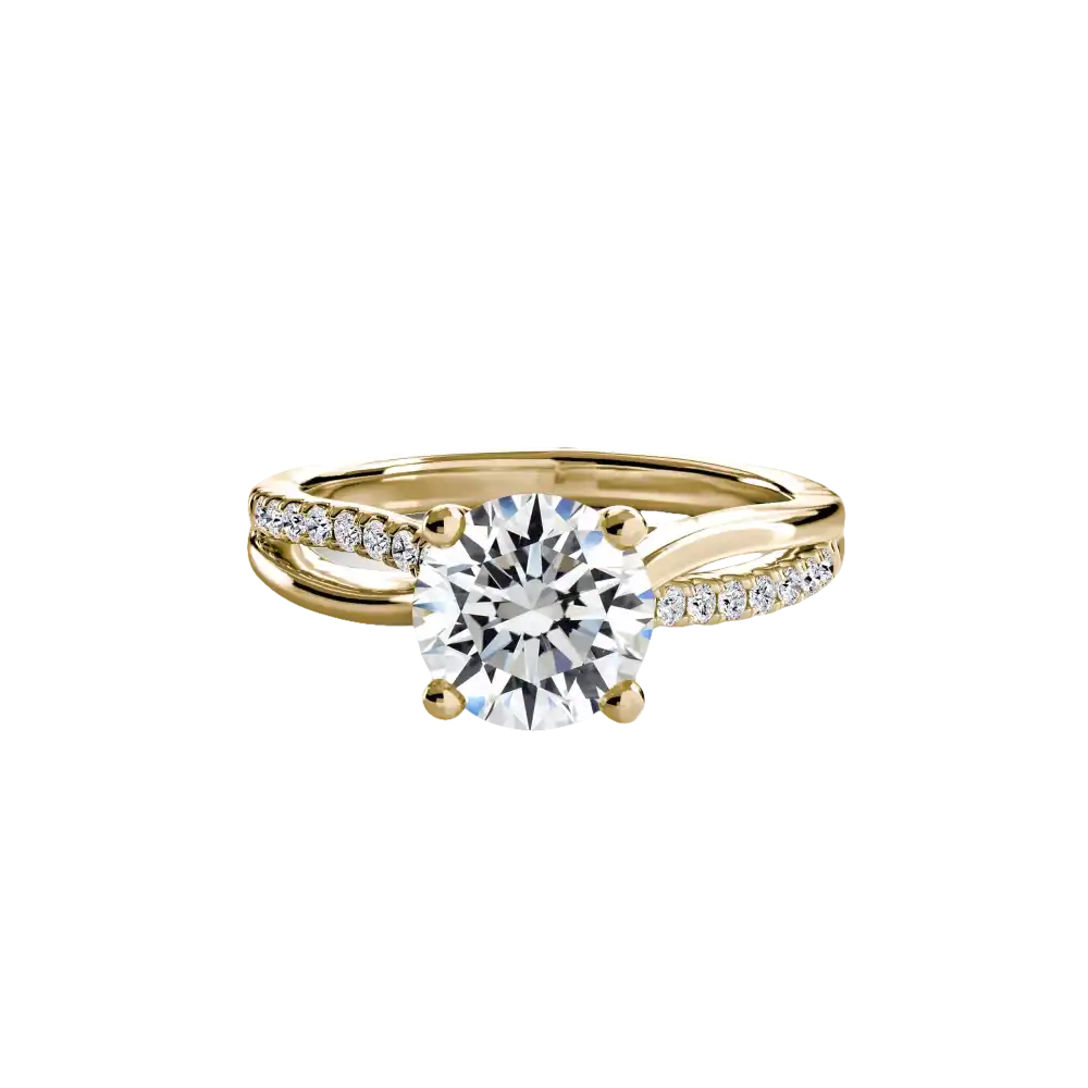 The Split Shank Pavé Solitaire - setting