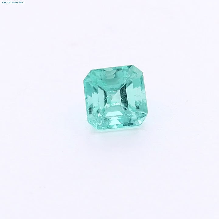 Load video: Light blue beryl gemstone emerald green color