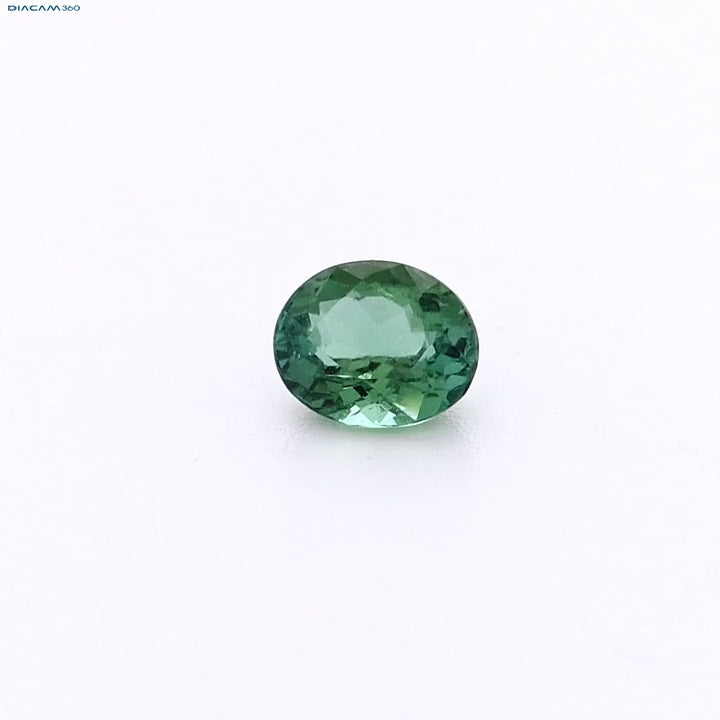 Load video: Dunkelgrüner Turmalin Oval (0,57ct)