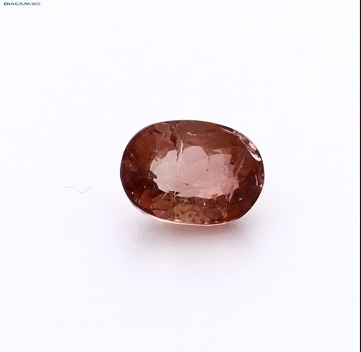 Load video: Pink Orange Tourmaline Gemstone Jewelry Oval Cut