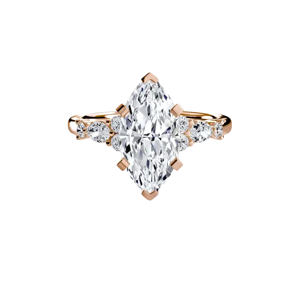 The Floral Accent Solitaire - setting