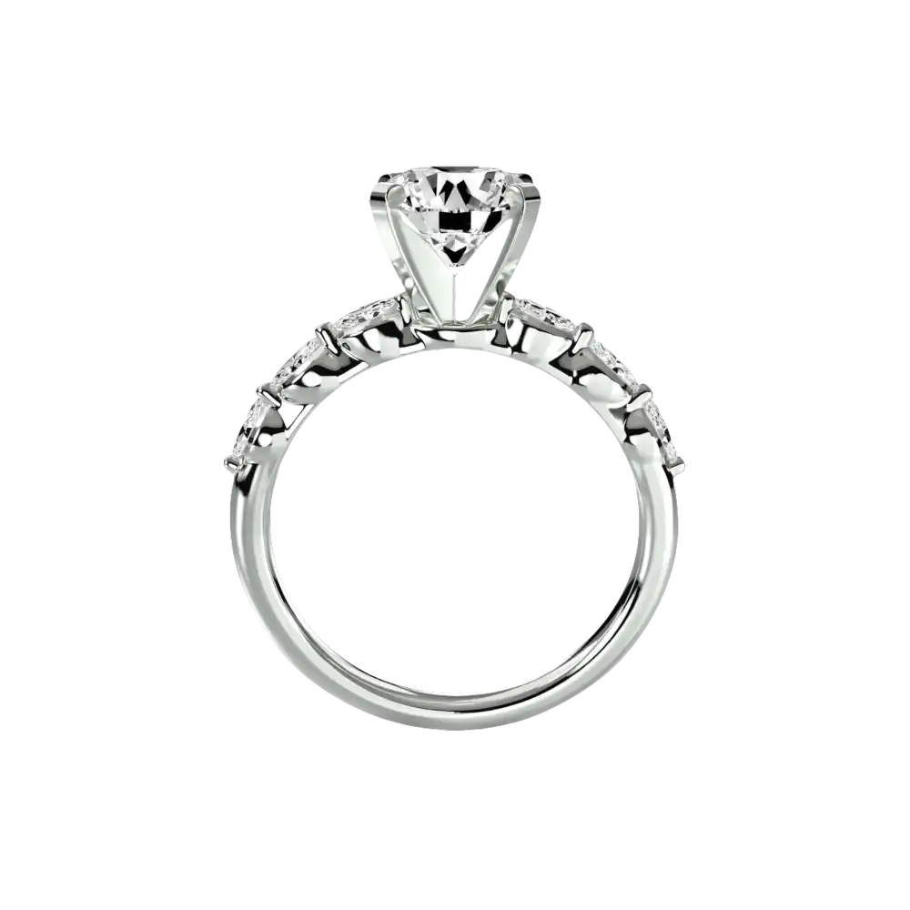 The Floral Accent Solitaire - setting