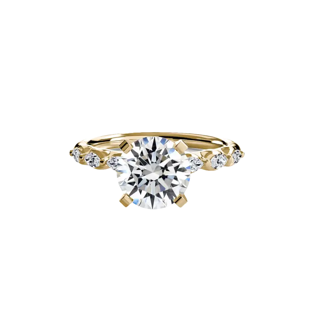 The Floral Accent Solitaire - setting