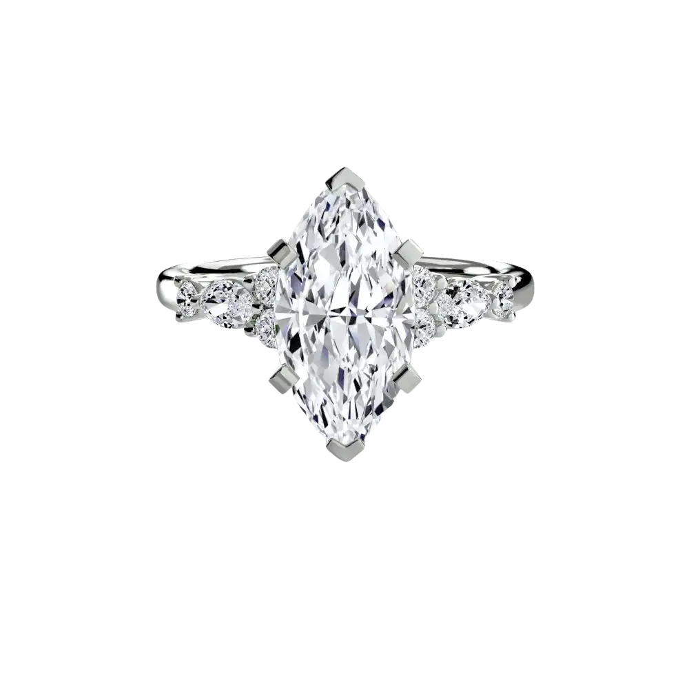The Floral Accent Solitaire - setting