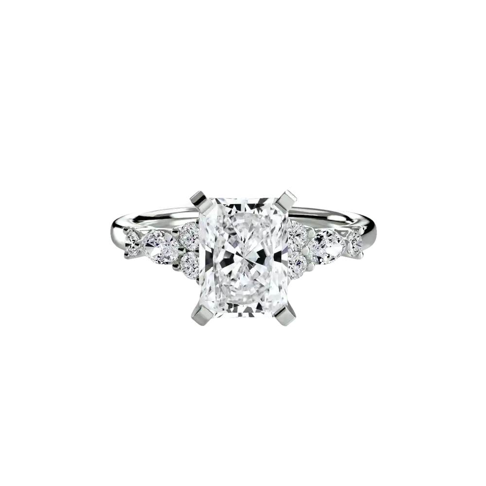 The Floral Accent Solitaire - setting