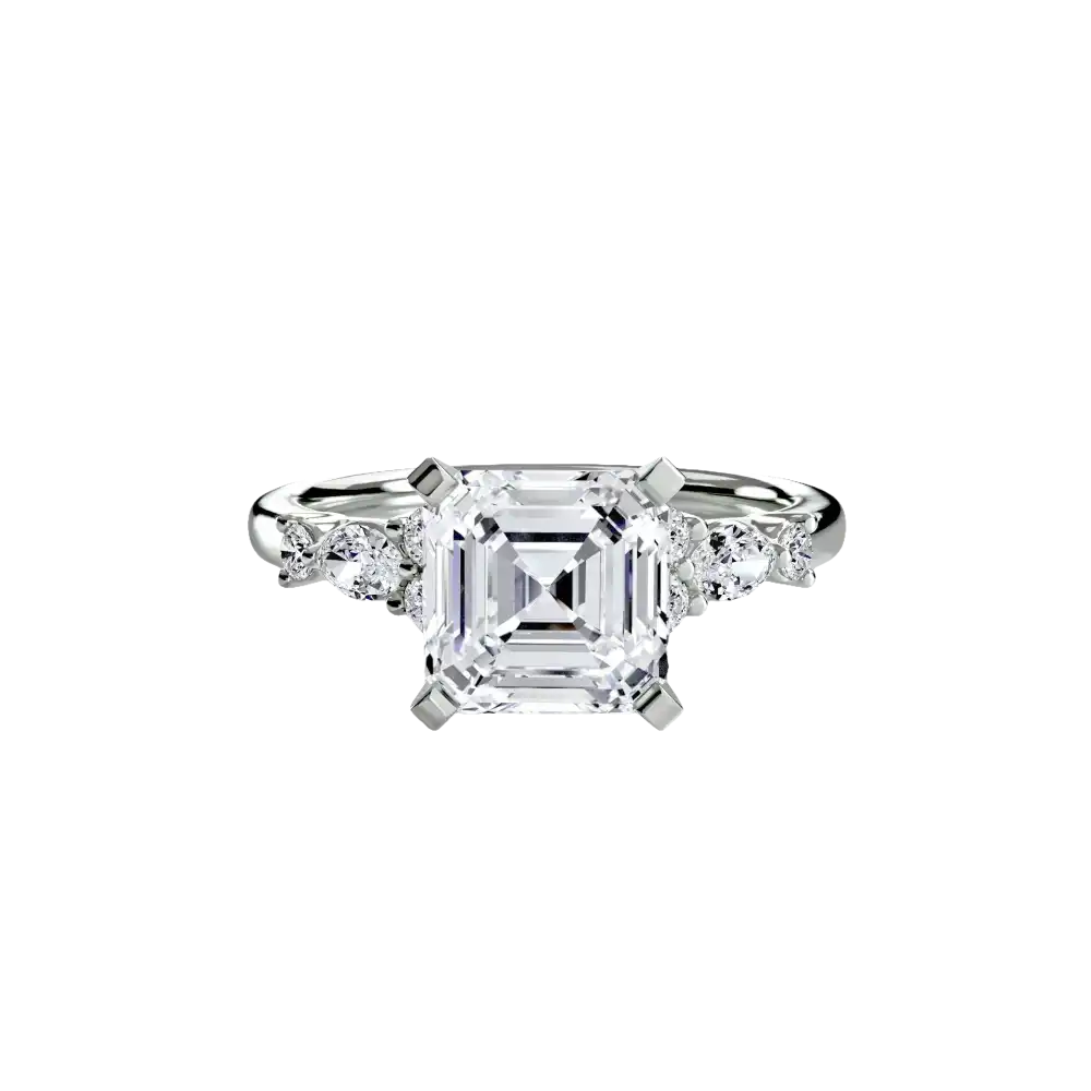 The Floral Accent Solitaire - setting