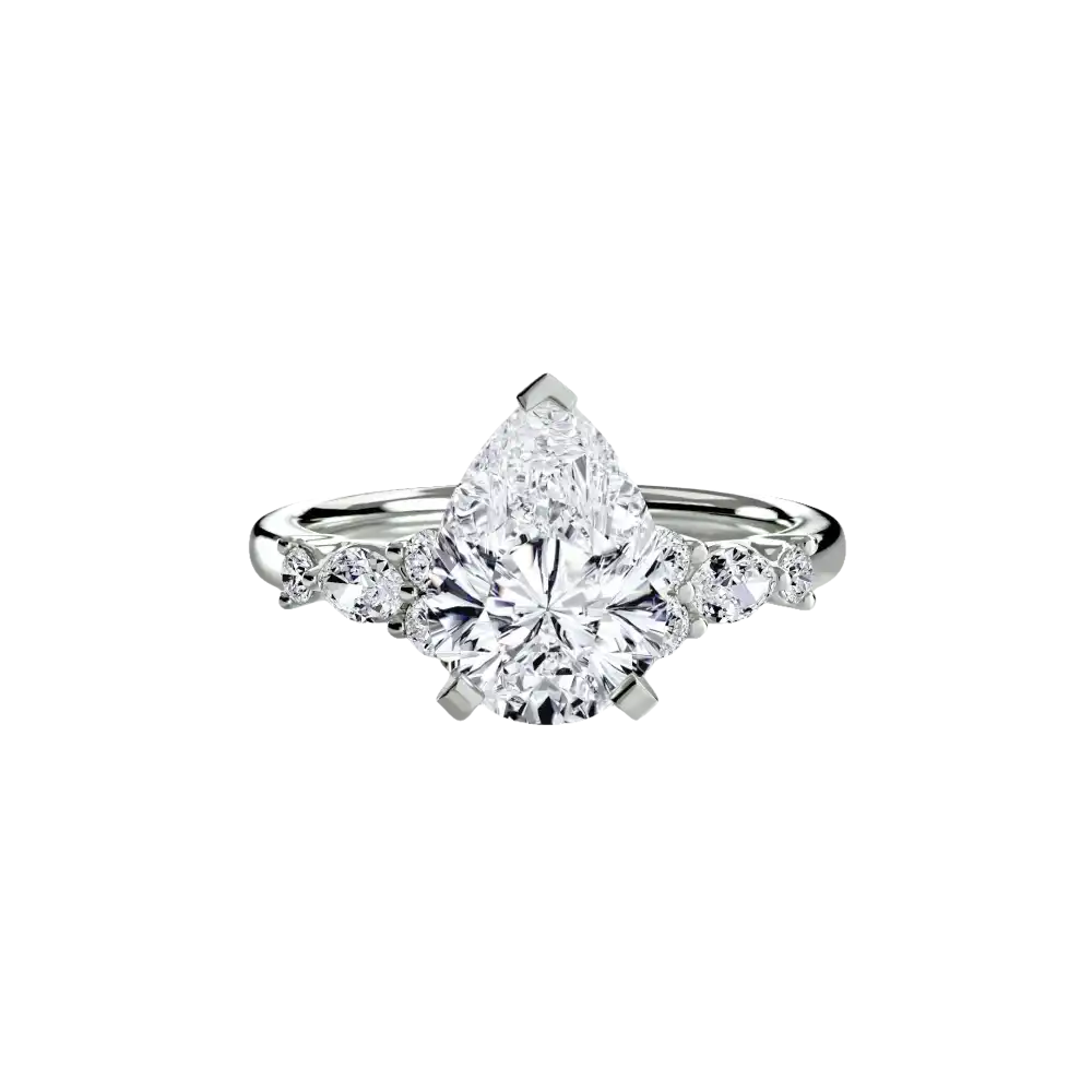 The Floral Accent Solitaire - setting
