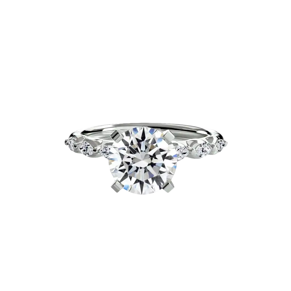 The Floral Accent Solitaire - setting