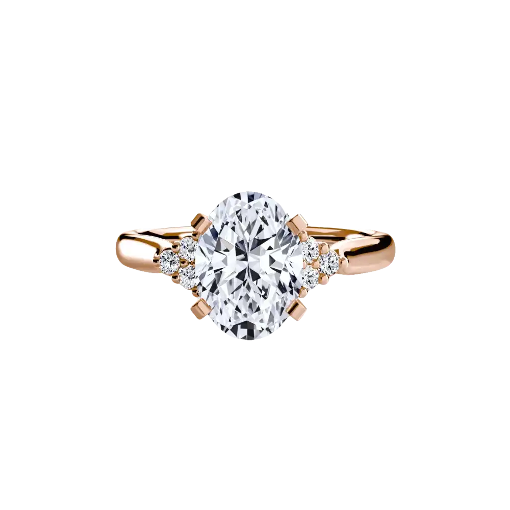 Solitaire with Cluster Shoulders 2 - setting