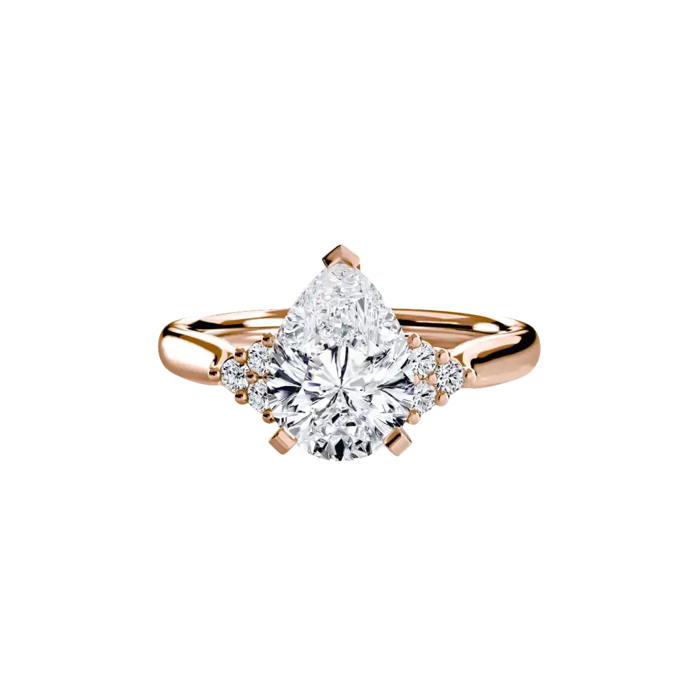 Solitaire with Cluster Shoulders 2 - setting