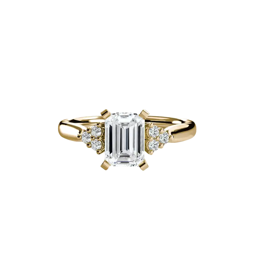 Solitaire with Cluster Shoulders 2 - setting