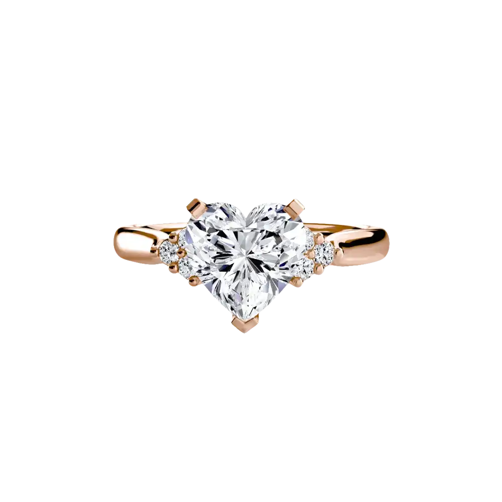 Solitaire with Cluster Shoulders 2 - setting