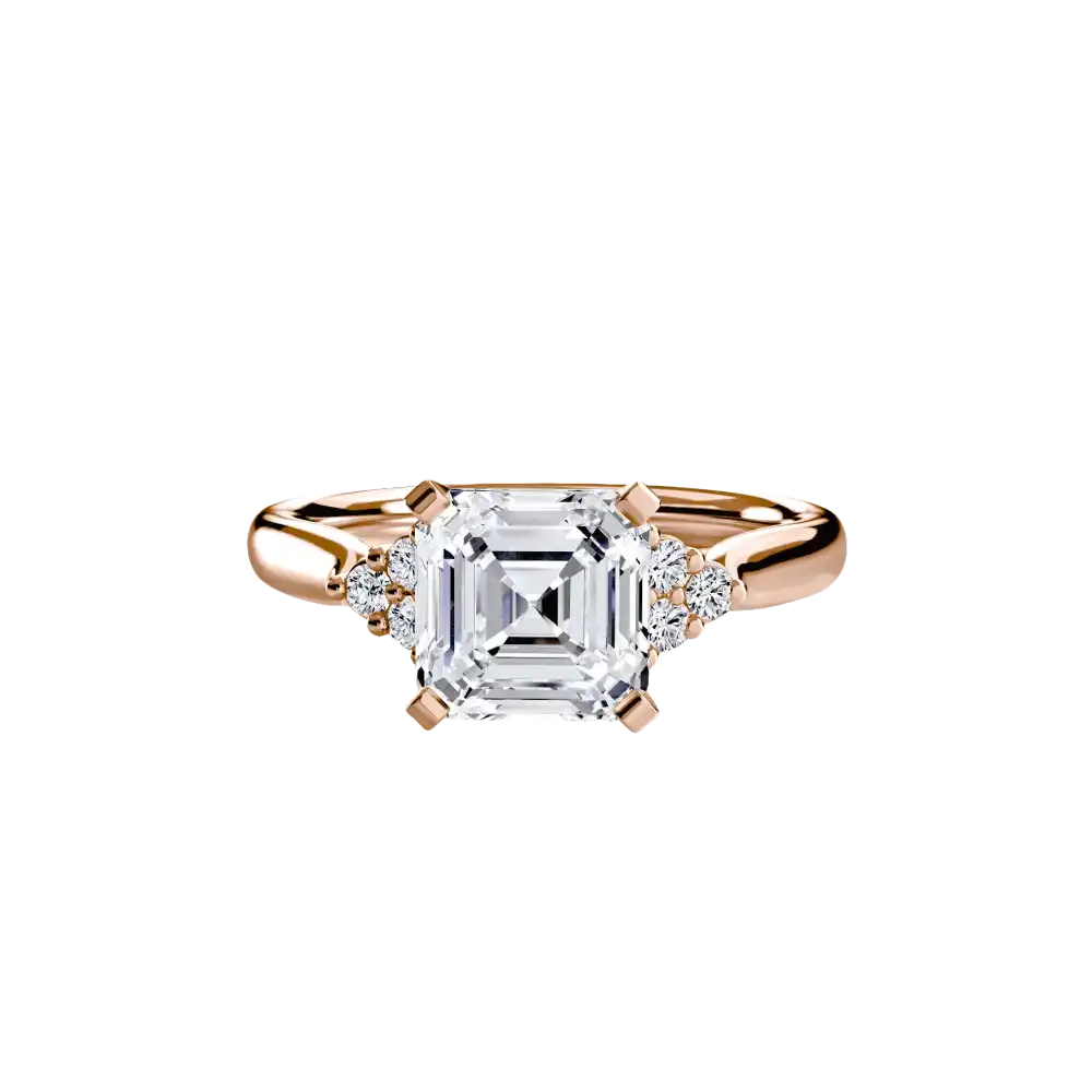 Solitaire with Cluster Shoulders 2 - setting