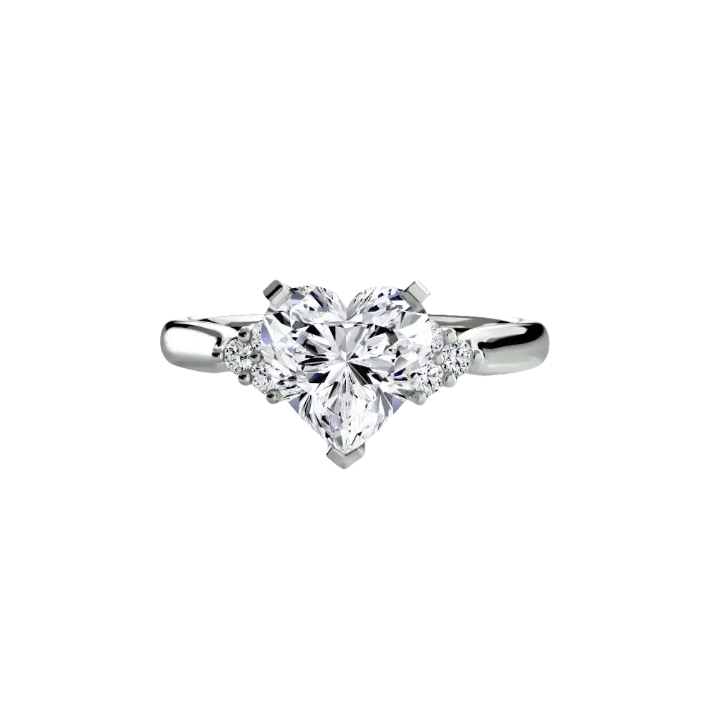Solitaire with Cluster Shoulders 2 - setting