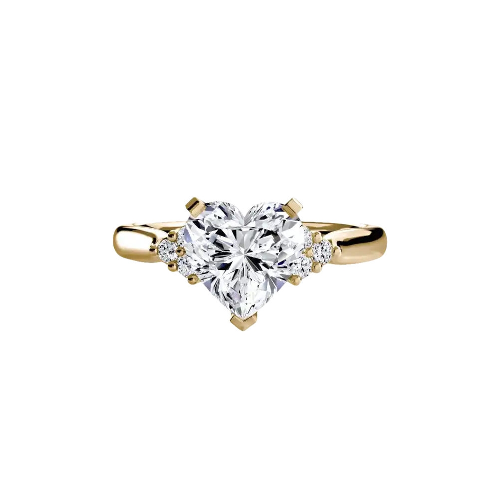 Solitaire with Cluster Shoulders 2 - setting