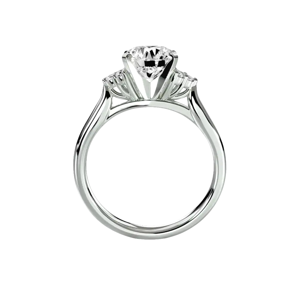 Solitaire with Cluster Shoulders 2 - setting