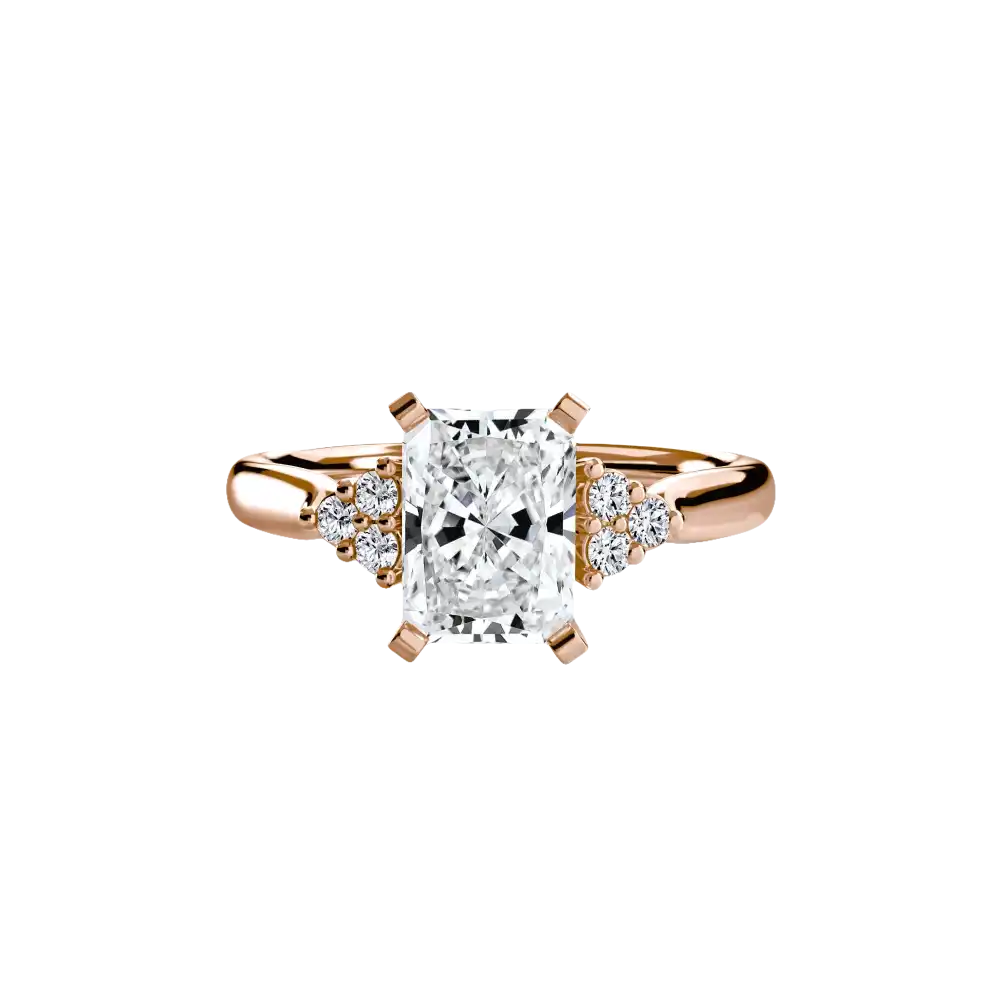 Solitaire with Cluster Shoulders 2 - setting